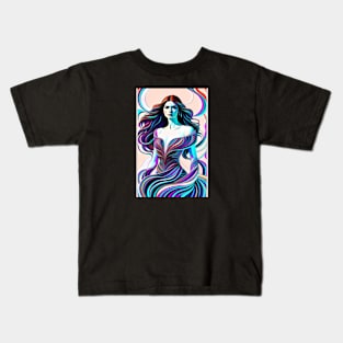 Abstract Fashion Style Female Model Art Kids T-Shirt